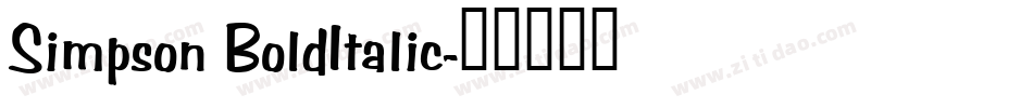 Simpson BoldItalic字体转换